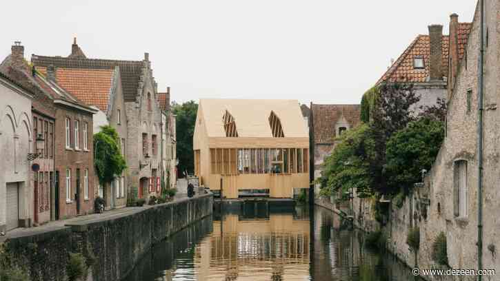 PARA Project designs surreal pavilion floating on a Belgian canal