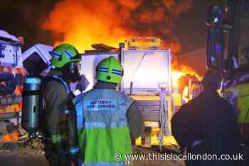 Waltham Abbey industrial yard fire after gas cylinders exploded
