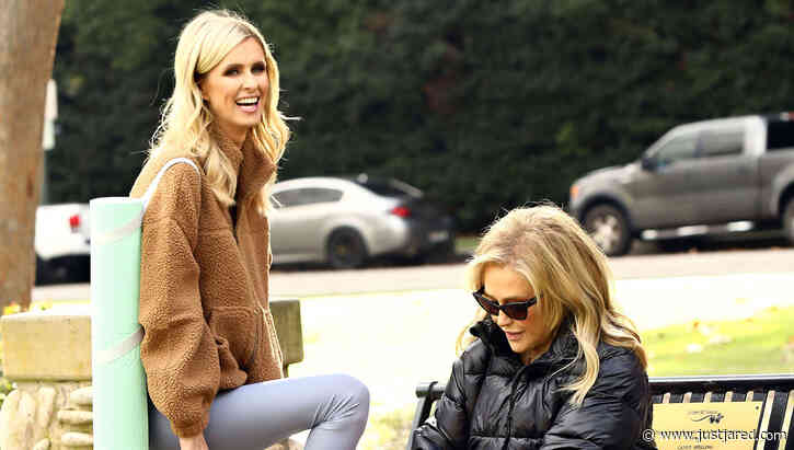 Nicky Hilton & Mom Kathy Spotted Hanging Out on Candy Spelling's Bench in the Park