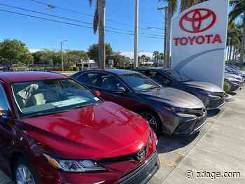 Toyota grabs annual U.S. sales crown for first time from longtime leader GM