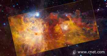 'Orion's fireplace': Flame Nebula glows in knockout new view     - CNET