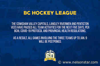 3 BCHL teams have games postponed due to COVID-19 - Nelson Star