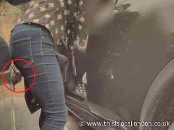 Tesla on-board cameras show woman keying car in the UK