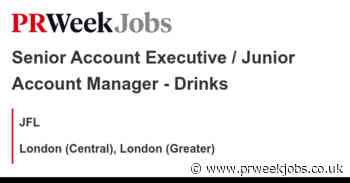 JFL: Senior Account Executive / Junior Account Manager - Drinks