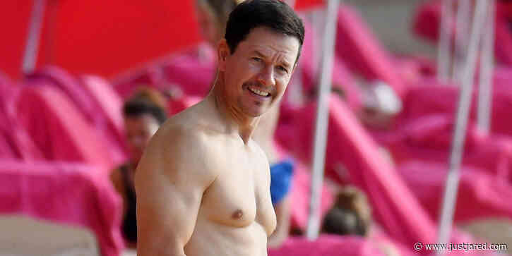 Mark Wahlberg Shows Off Major Abs During Barbados Beach Vacation