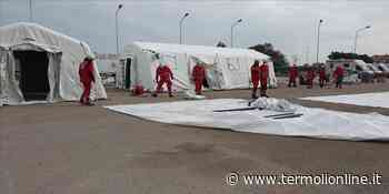 Ospedale da campo: tende della Croce Rossa in allestimento al San Timoteo - Termoli Online