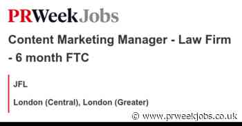 JFL: Content Marketing Manager - Law Firm - 6 month FTC