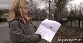 ‘Dear town council’: Young girl’s letter inspires new crosswalk in Delta, B.C. - Globalnews.ca