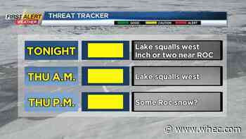First Alert Weather: Lake snow to end the week, big cold next week