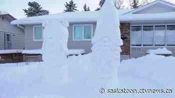 Saskatoon couple turns heads with snow gnomes - CTV News Saskatoon
