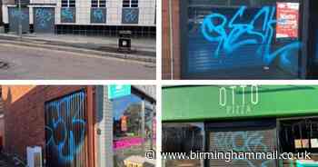 ‘Mindless’ vandal goes on graffiti spree in Sutton Coldfield town centre - Birmingham Live