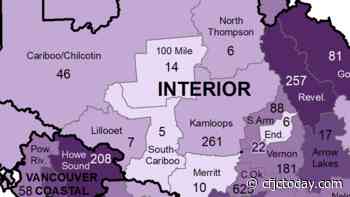 Kamloops sees 100 plus increase in weekly COVID-19 cases, province changes map presentation - CFJC Today Kamloops