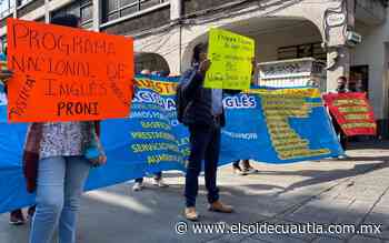 Nueva protesta de maestros de PRONI, bloquearon calles en Cuernavaca - El Sol de Cuautla