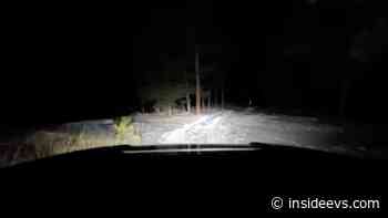 Rivian R1T Drives Up Steep Snowy Trail At Night Like A Champ - InsideEVs