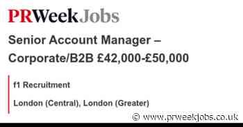 f1 Recruitment: Senior Account Manager – Corporate/B2B £42,000-£50,000