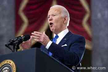 Biden decries Trump backers' 'dagger at throat' of democracy