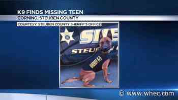 Steuben County K9 recognized for help finding missing teen