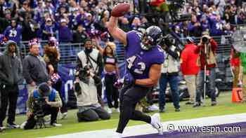 Ravens Pro Bowl FB Ricard (knee) goes on IR