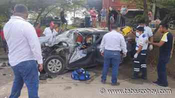 Resultan lesionadas 3 personas tras accidente en la Villahermosa-Macuspana - tabasco hoy