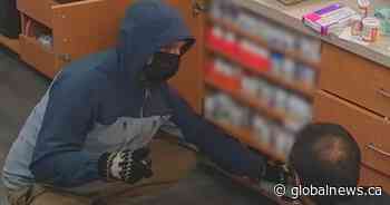 Police need help identifying suspect who robbed 3 south Edmonton pharmacies - Globalnews.ca