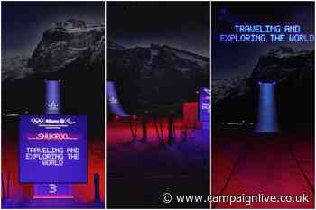 Allianz light installation launches resolutions into the Alpine sky
