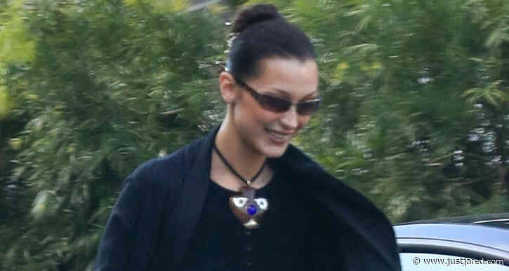 Bella Hadid Sports Tie-Dyed Jeans While Hanging Out with a Friend in L.A.