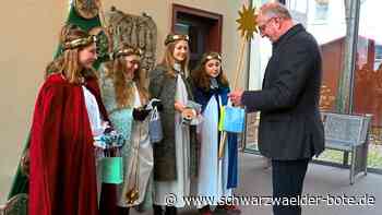 Sternsinger in Nagold: Kleine Abordnung besucht Rathaus