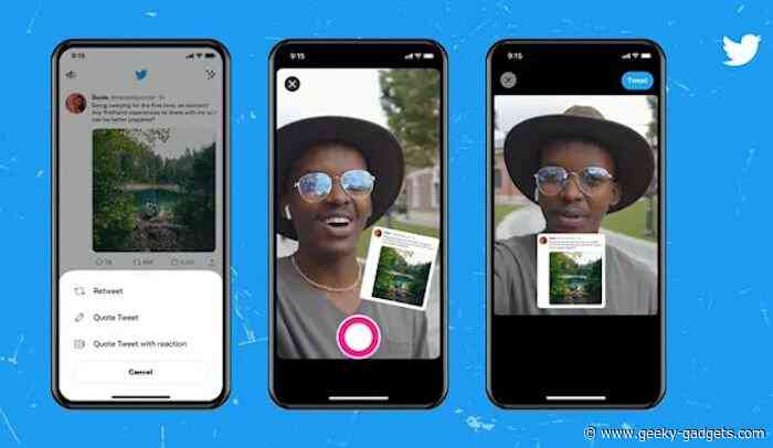 Twitter is testing TikTok-type reaction videos