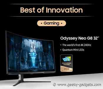 Samsung 32-inch Odyssey Neo G8 monitor wins CES Awards