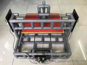 DIY CNC plotter built using PVC pipe
