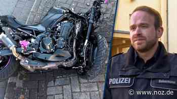 Video: Unfall in Dissen: Motorradfahrerin prallt gegen Pfeiler - noz.de