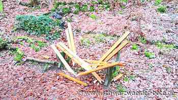 Vandalismus in Lauterbach - Unbekannte hinterlassen Spur der Verwüstung auf Wanderweg - Schwarzwälder Bote