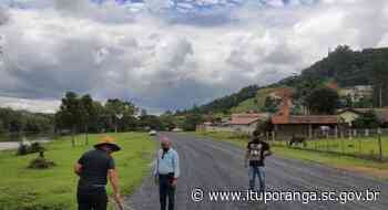 Iniciados trabalhos para pavimentação do acesso ao Parque do Salto em Ituporanga - Prefeitura de Ituporanga