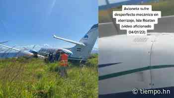 Pasajeros grabaron cómo ocurrió incidente con avioneta en Roatán - Tiempo.hn