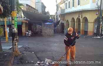 Refuerza gobierno municipal tareas de aseo en centro de Cuernavaca - Quadratín - Quadratín Morelos