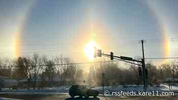 Sundogs spotted on frigid Minnesota morning