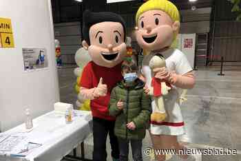 Suske en Wiske begeleiden kinderen in vaccinatiecentrum Noorderkempen