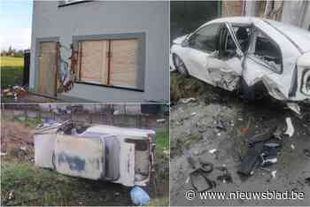 Bestuurder (26) vernielt drie auto’s en ramt huisgevel: “Een wonder dat hier geen dode viel”