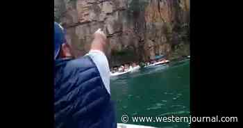 Tragedy Caught on Video: Boat Caught Under Collapsing Cliff, Killing Seven and Injuring Dozens