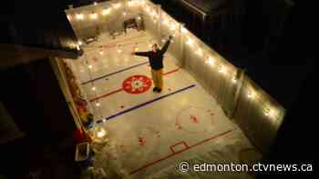 Edmonton, Alta., dad builds NHL-proportionate rink in backyard - CTV News Edmonton