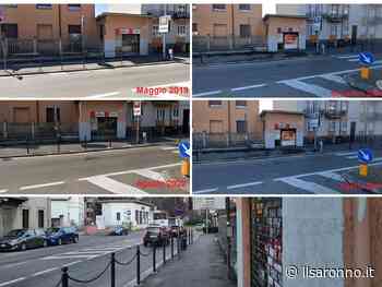 Saronno, via Volonterio tornano i parapedoni ma… con la catena davanti alla fermata del bus - ilSaronno