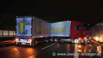 Unfall wegen Glätte in Siegen (NRW): Lkw blockiert Stadtautobahn - Soester Anzeiger