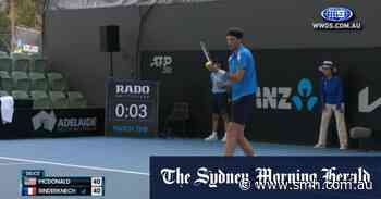 Mackenzie McDonald vs Arthur Rinderknech: ATP Adelaide International - The Sydney Morning Herald