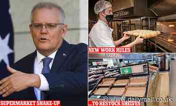 Scott Morrison says supermarket shelf stackers will be allowed back to work if Covid close contact - Daily Mail