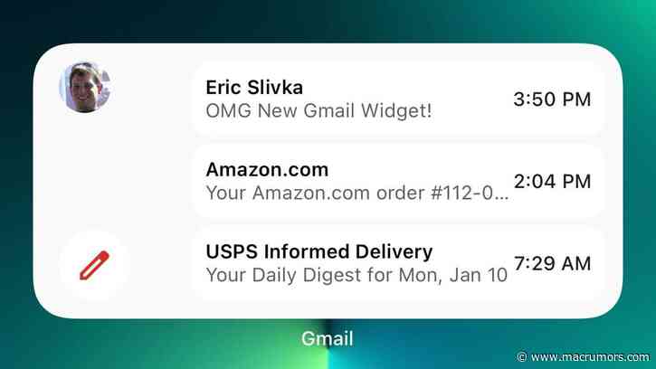 Gmail App for iOS Adds New Inbox Widget