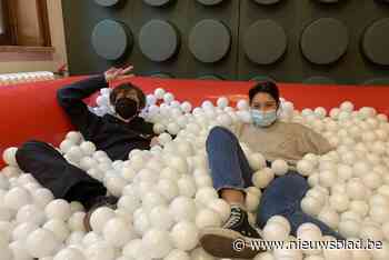 Brusselse studenten laten stoom af in ballenbad