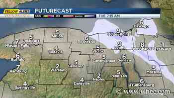 Yellow Alert for local lake snow and bitter cold air Tuesday