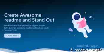 ReadMD - Create awesome readme in less than 2 minute and stand out