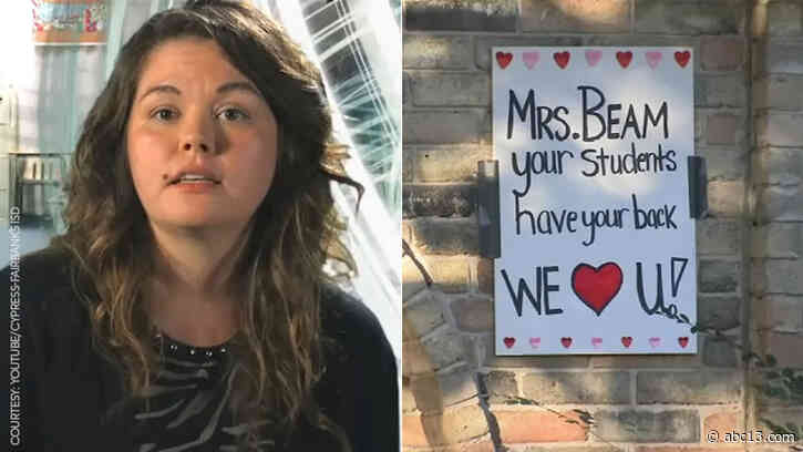 Sarah Beam arrested: Cy-Fair ISD students rally around teacher accused of putting son in trunk - KTRK-TV