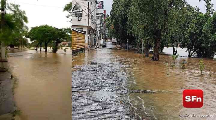 Rio Muriaé transborda em Itaperuna e Avenida é interditada - SF Notícias